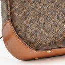 Celine Vintage Macadam Triomphe Brown Crossbody Bag
