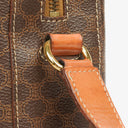 Celine Vintage Macadam Triomphe Brown Crossbody Bag