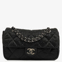 Chanel Black Coated Canvas Le Marais Flap Bag