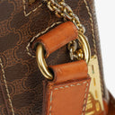 Celine Vintage Macadam Triomphe Brown Crossbody Bag