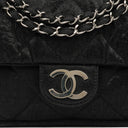 Chanel Black Coated Canvas Le Marais Flap Bag