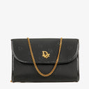 Dior Canvas Chain Black Shoulder Bag