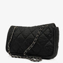 Chanel Black Coated Canvas Le Marais Flap Bag