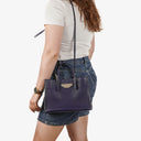 Balenciaga Mini Papier A4 Calfskin Leather Navy Blue Tote Bag