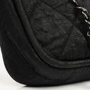 Chanel Black Coated Canvas Le Marais Flap Bag