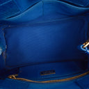 Prada Cobalto Canapa Logo Tote Bag