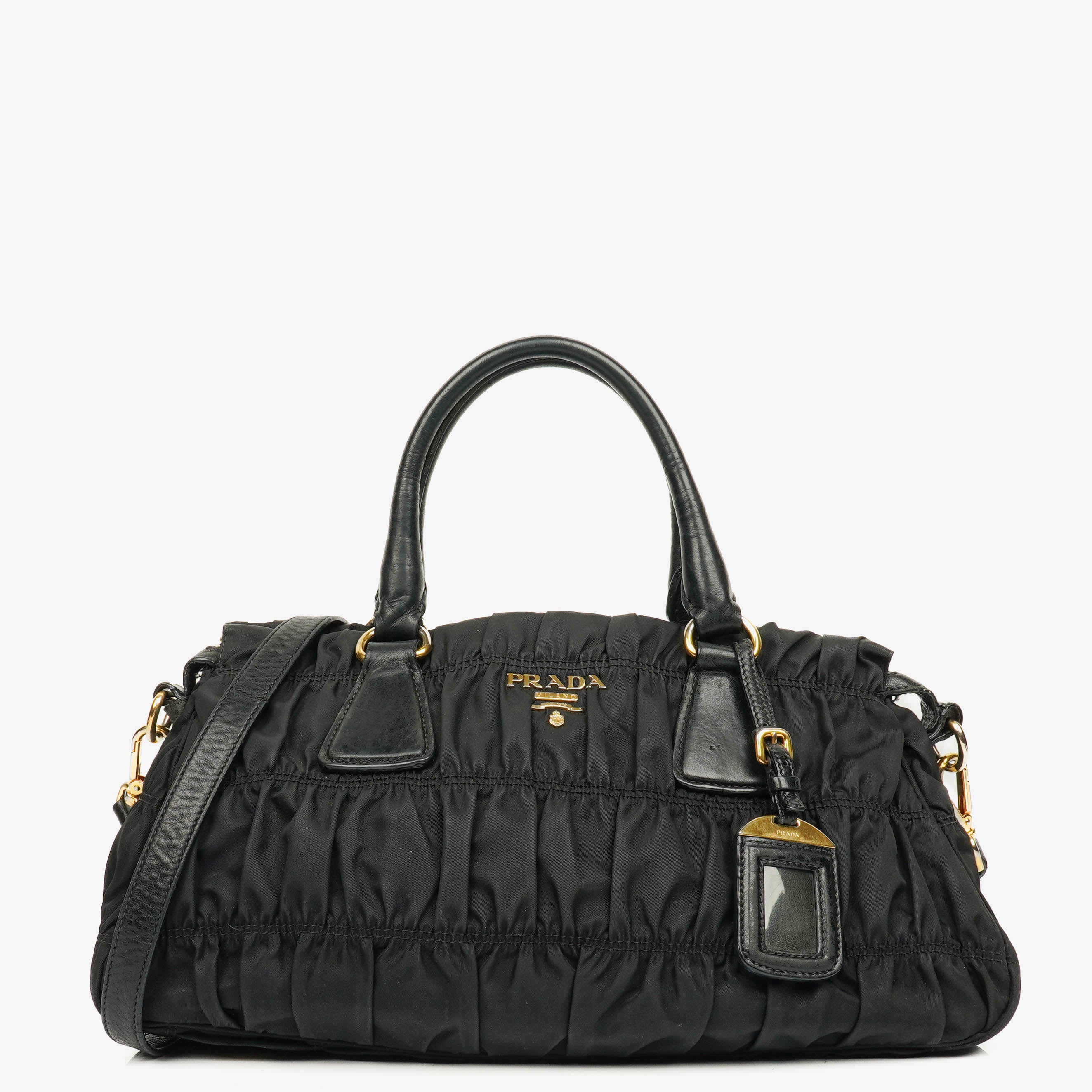 Prada Black Tessuto Gaufre Nylon Bag