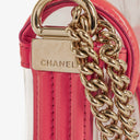 Chanel Small CC Chain Pink Vinyl And Transparent Shoulder Bag