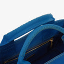 Prada Cobalto Canapa Logo Tote Bag