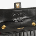 Chanel Vertical Quilted Black Leather Single Flap Bag With 24K Gold-Plated Hardware