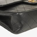 Chanel Vintage Classic Medium Double Flap Bag in Quilted Black Lambskin with 24-karat Gold-Plated Hardware