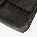 Chanel Vintage Classic Medium Double Flap Bag in Quilted Black Lambskin with 24-karat Gold-Plated Hardware