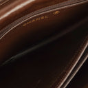 Chanel Half-Moon Flap Bag Brown Quilted Lambskin 24K Gold-Plated Hardware