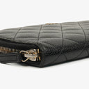 Chanel Black Caviar Quilted Classic Long Zipped Wallet