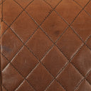 Chanel Half-Moon Flap Bag Brown Quilted Lambskin 24K Gold-Plated Hardware