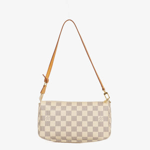 Louis Vuitton Pochette Accessoires NM Damier Azur Canvas Clutch Handbag