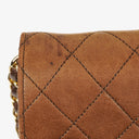 Chanel Half-Moon Flap Bag Brown Quilted Lambskin 24K Gold-Plated Hardware