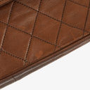 Chanel Half-Moon Flap Bag Brown Quilted Lambskin 24K Gold-Plated Hardware