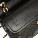 Chanel Vintage Classic Medium Double Flap Bag in Quilted Black Lambskin with 24-karat Gold-Plated Hardware