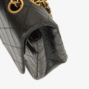 Chanel Vintage Classic Medium Double Flap Bag in Quilted Black Lambskin with 24-karat Gold-Plated Hardware
