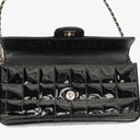 Chanel East West Black Patent Leather Chocolate Bar Flap Bag