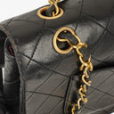 Chanel Vintage Classic Medium Double Flap Bag in Quilted Black Lambskin with 24-karat Gold-Plated Hardware