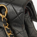 Chanel Vintage Classic Medium Double Flap Bag in Quilted Black Lambskin with 24-karat Gold-Plated Hardware