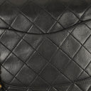 Chanel Vintage Classic Medium Double Flap Bag in Quilted Black Lambskin with 24-karat Gold-Plated Hardware