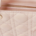 Christian Dior Medium Lady Dior Powder Pink Cannage Quilted Leather Bag