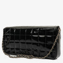 Chanel East West Black Patent Leather Chocolate Bar Flap Bag