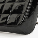 Chanel East West Black Patent Leather Chocolate Bar Flap Bag