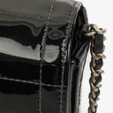 Chanel East West Black Patent Leather Chocolate Bar Flap Bag