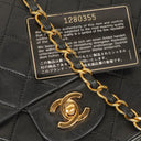 Chanel Vintage Classic Medium Double Flap Bag in Quilted Black Lambskin with 24-karat Gold-Plated Hardware