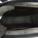 Chanel Black Leather Camellia Top Handle Bag
