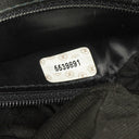 Chanel Black Leather Camellia Top Handle Bag