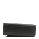 Chanel Black Leather Camellia Top Handle Bag