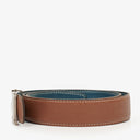 Hermes 30mm Leather Reversible Brown/Blue H Belt Size 80