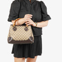 Gucci Bamboo Shopper Monogram Brown Diana Small Tote Bag