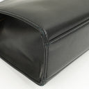 Chanel Black Leather Camellia Top Handle Bag