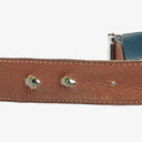 Hermes 30mm Leather Reversible Brown/Blue H Belt Size 80
