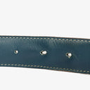 Hermes 30mm Leather Reversible Brown/Blue H Belt Size 80