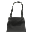 Chanel Black Leather Camellia Top Handle Bag