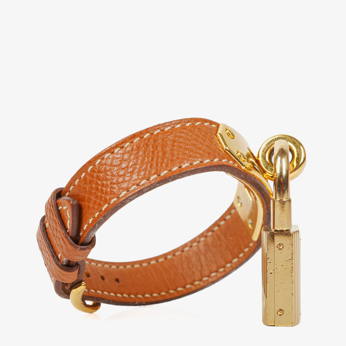 Hermes Kelly Brown Epsom Leather Gold Plated Watch