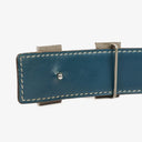 Hermes 30mm Leather Reversible Brown/Blue H Belt Size 80