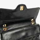 Chanel Vintage Classic Double Flap Bag in Quilted Black Lambskin with 24K Gold-Plated Hardware
