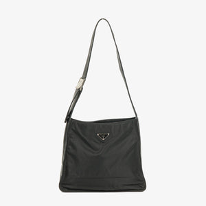 Prada Tessuto Nylon and Leather Shoulder Bag
