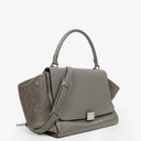 Celine Grey Leather and Suede Trapeze Bag