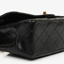Chanel Vintage Classic Double Flap Bag in Quilted Black Lambskin with 24K Gold-Plated Hardware