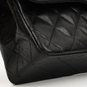 Chanel Vintage Classic Double Flap Bag in Quilted Black Lambskin with 24K Gold-Plated Hardware