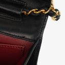 Chanel Mini Classic Black Quilted Lambskin Full Flap Wallet On Chain WOC With 24K Gold-Plated Hardware
